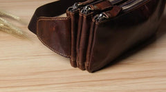 Leather Fanny Pack Mens Waist Bag Hip Pack Belt Bag for Men
