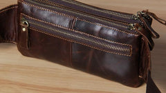 Leather Fanny Pack Mens Waist Bag Hip Pack Belt Bag for Men