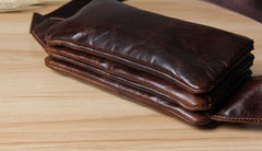Leather Fanny Pack Mens Waist Bag Hip Pack Belt Bag for Men