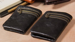 Handmade Leather Mens Small Wallet billfold Bifold Wallet for Men