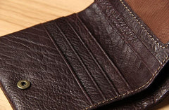 Handmade Leather Mens Small Wallet billfold Bifold Wallet for Men