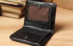 Handmade Leather Mens Small Wallet billfold Bifold Wallet for Men