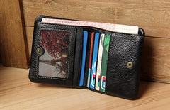 Handmade Leather Mens Small Wallet billfold Bifold Wallet for Men