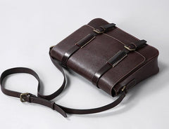 Handmade Leather Mens Cool Shoulder Bag Messenger Bag Cycling Bag for men