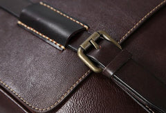 Handmade Leather Mens Cool Shoulder Bag Messenger Bag Cycling Bag for men