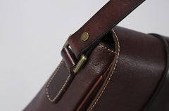 Handmade Leather Mens Cool Shoulder Bag Messenger Bag Cycling Bag for men