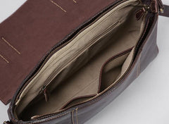 Handmade Leather Mens Cool Shoulder Bag Messenger Bag Cycling Bag for men