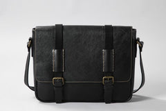 Handmade Leather Mens Cool Shoulder Bag Messenger Bag Cycling Bag for men