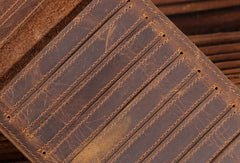Handmade Genuine Leather Mens Wallet Cool Long Multi Card Wallet for Men