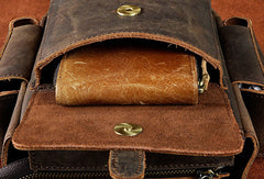 Handmade Genuine Leather Vintage Belt Bag HIP PACK FANNY PACK BUMBAG Waist Bag Shouder Bag For Mens