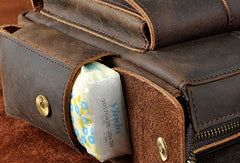 Handmade Genuine Leather Vintage Belt Bag HIP PACK FANNY PACK BUMBAG Waist Bag Shouder Bag For Mens
