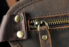 Handmade Genuine Leather Vintage Belt Bag HIP PACK FANNY PACK BUMBAG Waist Bag Shouder Bag For Mens