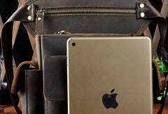 Handmade Genuine Leather Vintage Belt Bag HIP PACK FANNY PACK BUMBAG Waist Bag Shouder Bag For Mens