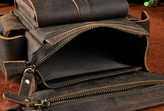 Handmade Genuine Leather Vintage Belt Bag HIP PACK FANNY PACK BUMBAG Waist Bag Shouder Bag For Mens