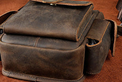 Handmade Genuine Leather Vintage Belt Bag HIP PACK FANNY PACK BUMBAG Waist Bag Shouder Bag For Mens