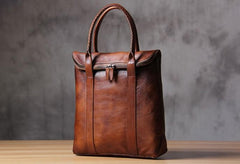 Handmade Leather Vintage Mens Handbag Briefcase Work Bag Business Bag for men