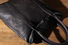 Handmade Leather Vintage Mens Handbag Briefcase Work Bag Business Bag for men
