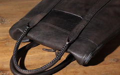 Handmade Leather Vintage Mens Handbag Briefcase Work Bag Business Bag for men