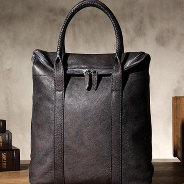 Cool Mens Leather Handbag Briefcase Handmade Vintage Work Bag Business Bag for men