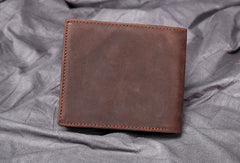 Handmade Genuine Leather Vintage Mens Wallets Cool billfold Slim Bifold Wallet Card Wallet Purse for Mens