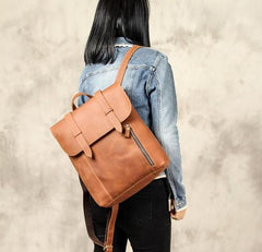 Vintage Leather Mens Travel Backpack Bag Work Backpack for Men