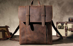 Vintage Leather Mens Travel Backpack Bag Work Backpack for Men
