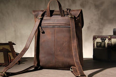 Vintage Leather Mens Travel Backpack Bag Work Backpack for Men