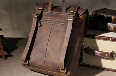 Vintage Leather Mens Travel Backpack Bag Work Backpack for Men