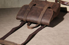 Vintage Leather Mens Travel Backpack Bag Work Backpack for Men