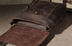 Vintage Leather Mens Travel Backpack Bag Work Backpack for Men