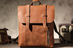 Vintage Leather Mens Travel Backpack Bag Work Backpack for Men