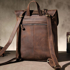 Vintage Leather Mens Travel Backpack Bag Work Backpack for Men