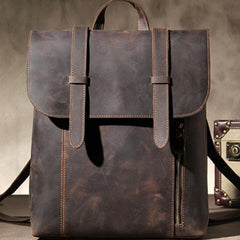 Vintage Leather Mens Travel Backpack Bag Work Backpack for Men