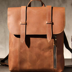 Vintage Leather Mens Travel Backpack Bag Work Backpack for Men