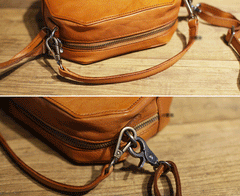 Handmade Geometric Leather Square Crossbody Bag - Annie Jewel