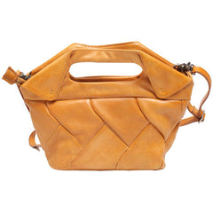 Cute Bucket Bags Woven Weaved Brown Leather Bag Womens - Annie Jewel