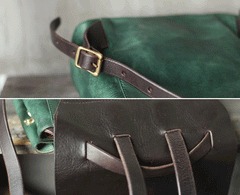 Green Satchel Bag Small Leather Backpack Womens Purse - Annie Jewel