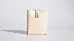 Handmade LEATHER Black Beige Womens Bifold Small Wallet Cute Leather Small Wallet FOR Women