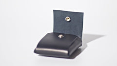 Handmade LEATHER Black Womens Small Card Wallet Leather Change Wallet FOR Women