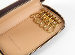 Handmade LEATHER Mens Small Zipper Car Key Wallet Leather Key Holders FOR Men