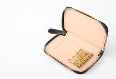 Handmade LEATHER Mens Small Zipper Car Key Wallet Leather Key Holders FOR Men