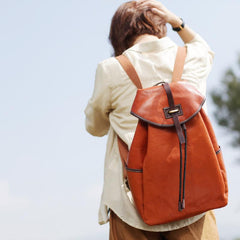 Cool Brown Leather Backpack Womens Leather Fashion Backpack - Annie Jewel
