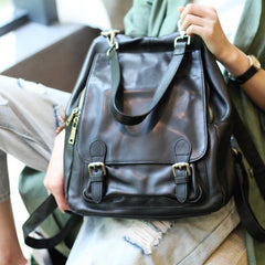 Cute Trendy Backpacks Womens Black Backpack Purse - Annie Jewel