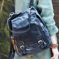 Cute Trendy Backpacks Womens Black Backpack Purse - Annie Jewel