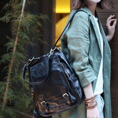 Cute Trendy Backpacks Womens Black Backpack Purse - Annie Jewel