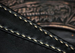 Handmade Leather Black Chain Wallet Mens Biker Wallet Cool Long Wallets for Men