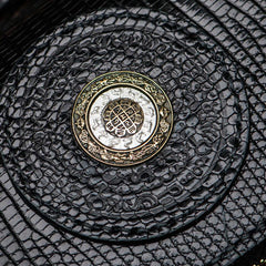 Handmade Leather Black LIZARD SKIN Chain Wallet Mens Biker Wallet Cool Leather Wallet Long Wallets for Men