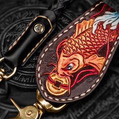 Cool Leather Braided Biker Chain Carp Wallet Chain for Chain Wallet Biker Wallet