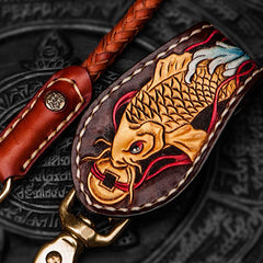 Cool Leather Braided Biker Chain Carp Wallet Chain for Chain Wallet Biker Wallet