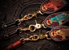 Cool Leather Braided Biker Chain Carp Wallet Chain for Chain Wallet Biker Wallet